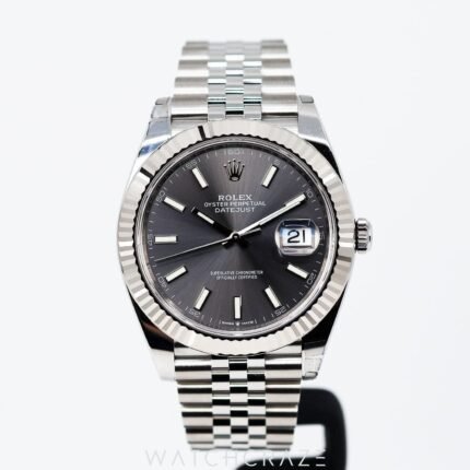 ROLEX DATEJUST RHODIUM 41MM 126334