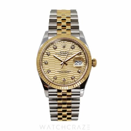 ROLEX DATEJUST TWO TONE DIAMOND MARKERS 36MM 126233